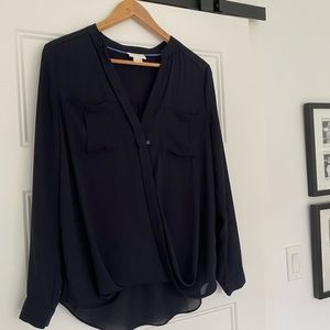 Anthropologie Maeve blouse, dark blue